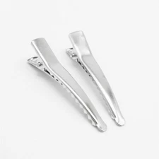 20pcs Metal Duckbill Barrette Silver Pointed Hairpins Women Hair Clips 11x44mm