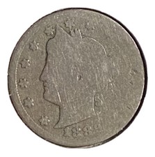 ^ 1889  Liberty "V" Nickel     ^^ GOOD ^^       137 YRS OLD       4213