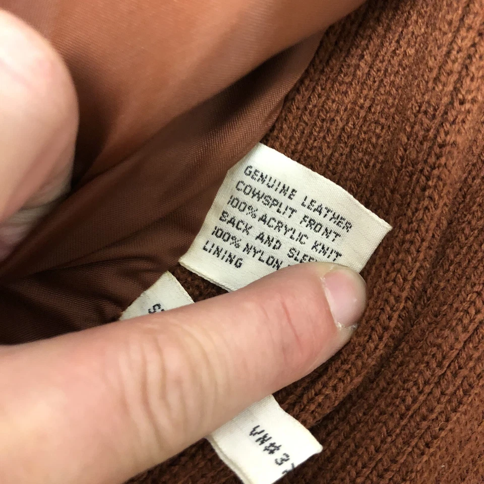 De Colección 60’s Hi Gear Hombres ÓXIDO Gamuza MoD Abrigo Tejido Gaucho Cuero Retro Chaqueta XL Foto 3 de 4