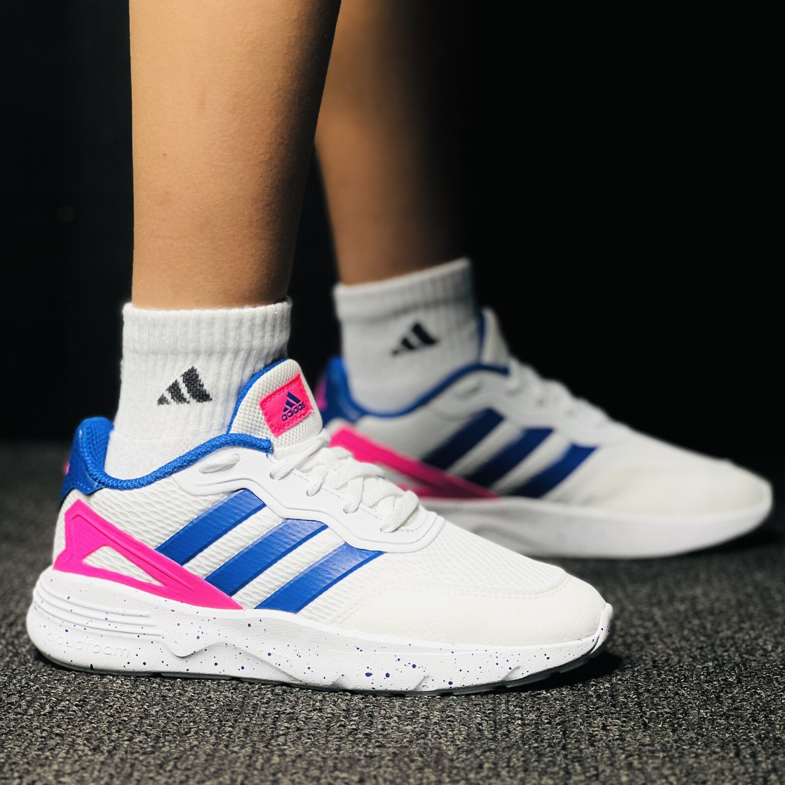 Детская школьная обувь Adidas Nebzed, кроссовки, спортивные белые кроссовки #252