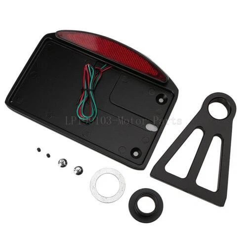 Черный боковой держатель кронштейна для номерного знака задний фонарь для Harley Davidson США - Изображение 2 из 4