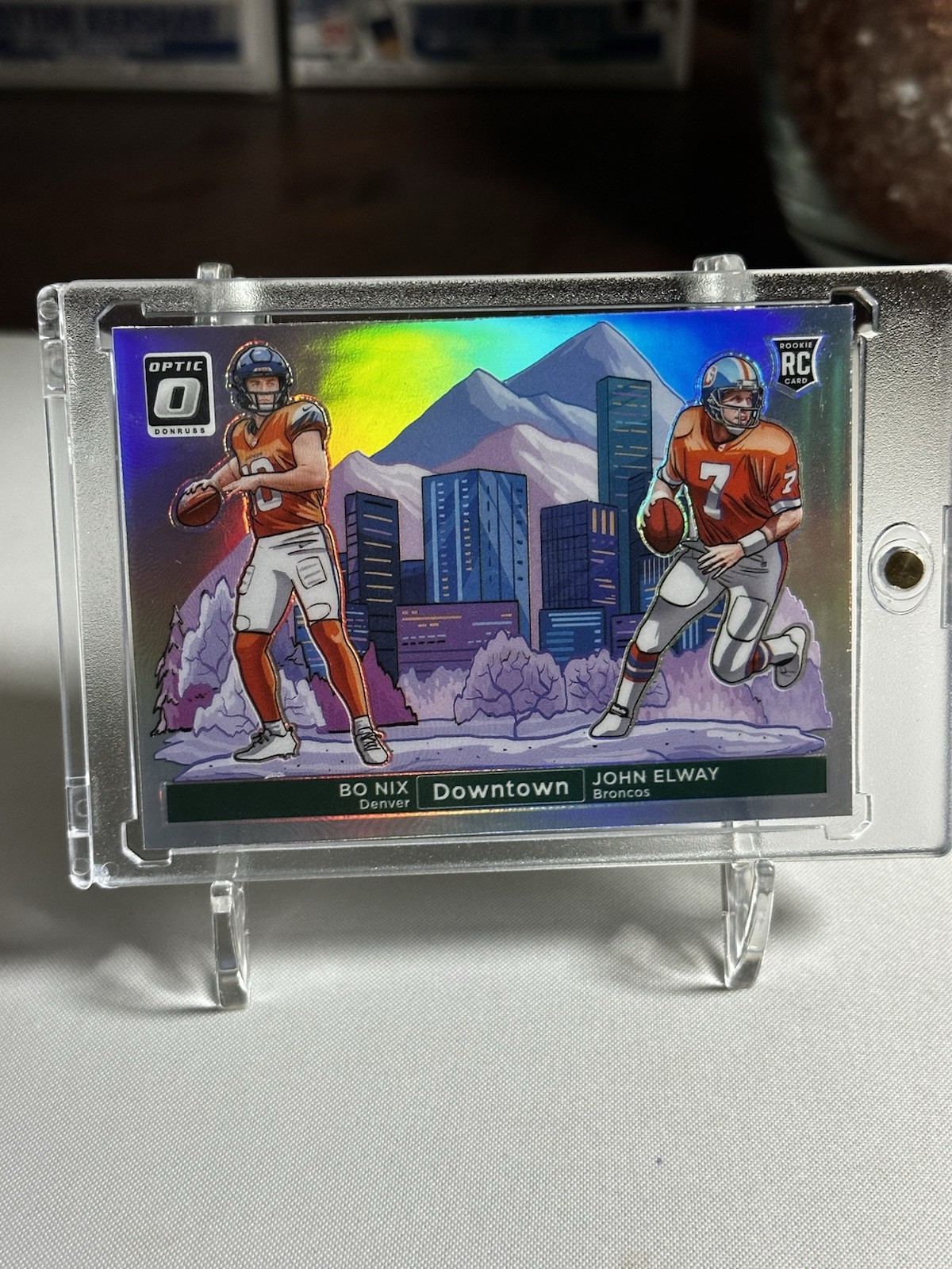 2024 Panini Donruss Optic Bo Nix John Elway Dual Downtown
