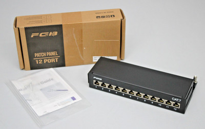 FGB CAT 7 Patchpanel Verteilerfeld 12 Port - Tisch/Wandmontage/Desktop NEU