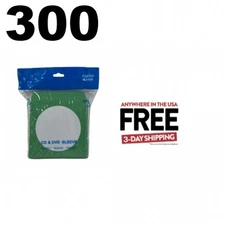 300 Green Color Paper CD Sleeves with Window & Flap ** 1-3 DAY