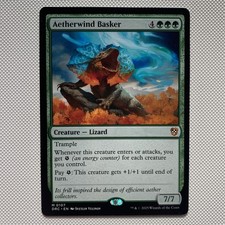 Aetherwind Basker NM DRC Commander: Aetherdrift MTG Mythic Green Card Magic