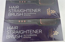 Professional Dual Voltage Hair Straightener Brush-2 Pack
