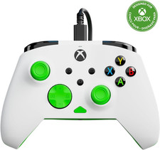 Rematch Core Bianco/Verde - Gamepad Cablato - Con Licenza per Xbox Series XS, Xb
