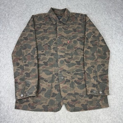 Levi's Jacke Herren Medium Camo Engineer Chore Utility Eisenbahn Arbeit Ente Canvas