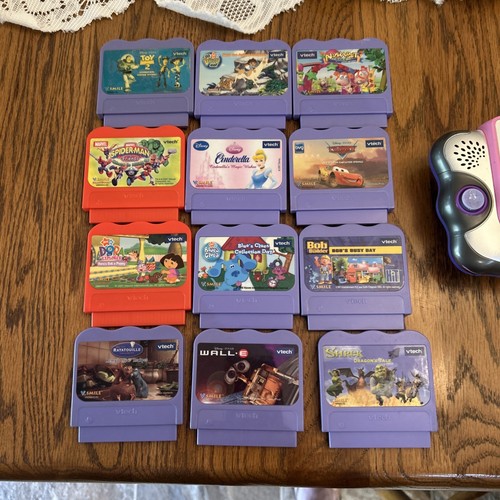 Vtech V.Smile Pocket Learning System Console with Twelve Games Tested Preowned - Picture 5 of 8