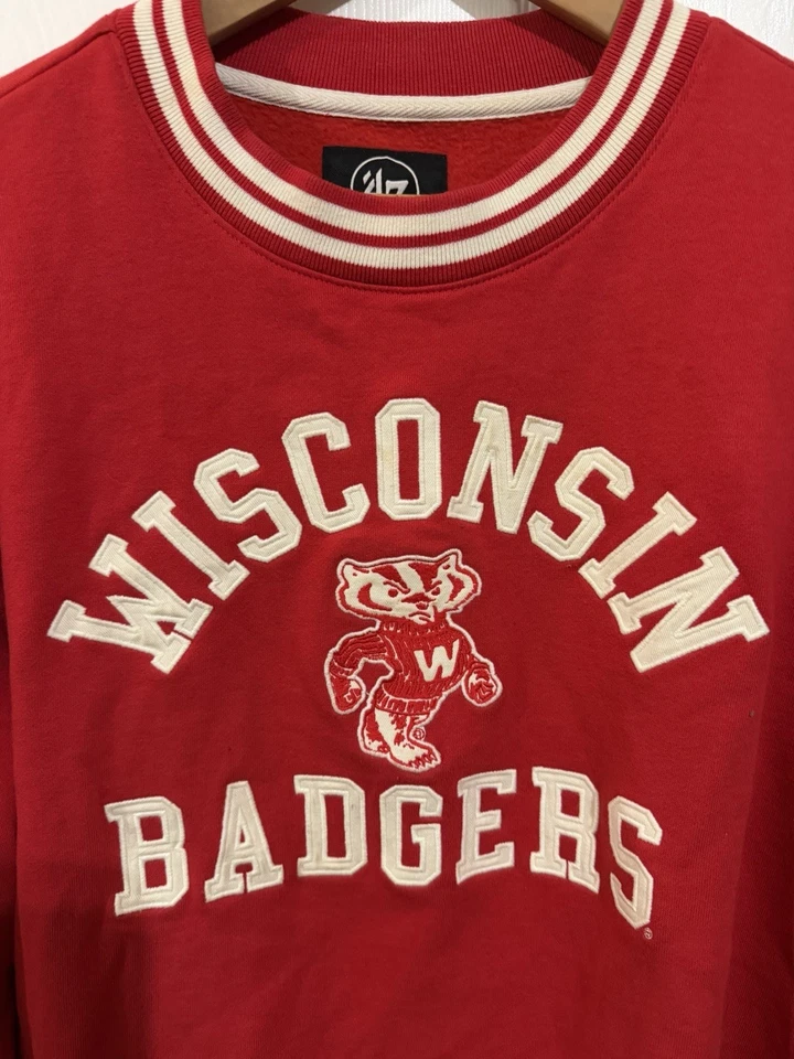Wisconsin Badgers 47’ Marca Clubhouse View Sierra Crew Sudadera Hombre’s Talla M Foto 3 de 4