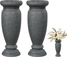 Resin Grave Vase Memorial Flowers Vases for Home Tabletop, Headstone Decorations