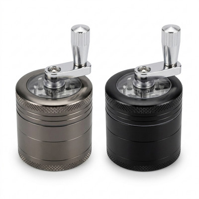 Premium Grinder Mühle Grasmühle Tabak Crusher Alu 4teilig Sieb Fach Metall
