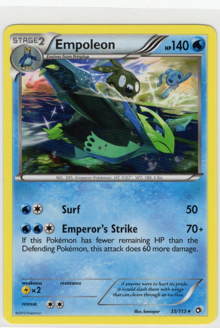 2013 Pokemon Legendary Treasures Empoleon #35/113