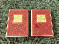 2 boxes of  8 red Handmade designer Seasons Greetings Cards (8 per box)