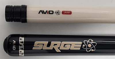 AVID Black & Gold Cuetec New SURGE JUMP CUE Billiard Pool Table Stick Two Piece