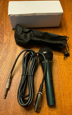 Dynamic Wired Handheld Microphone, Color Dark Green, With Microphone Pouch, NEW