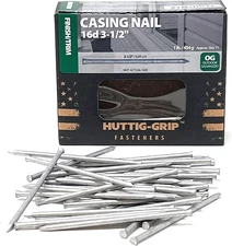 Huttig-Grip Finish Trim Series Casing Nail 3-1/2 Inches 16D for Window and Door 