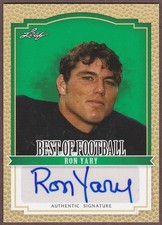 2012 LEAF RON YARY CERTIFIED AUTOGRAPH CARD #BA-RY1