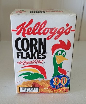 1995 Sealed NOS Unopened 90 Year Collector's Box Of Kelloggs Corn Flakes.