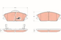 Bremsbelagsatz Scheibenbremse Cotec TRW GDB3331 FüR Hyundai Getz TB Accent LC 2