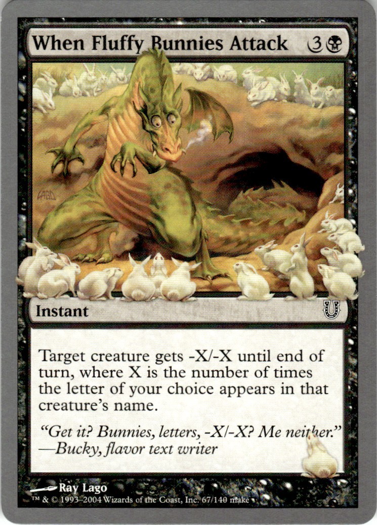 2004 Unhinged Magic The Gathering When Fluffy Bunnies Attack 67/140 LP