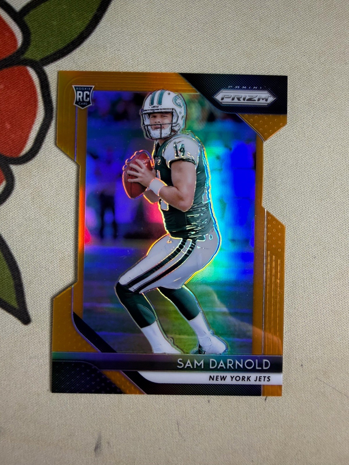 2018 Sam Darnold Prizm RC Die Cut /249 Orange Jets Seahawks Super Bowl