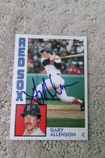 Gary Allenson Signed 1984 Topps #56 Red Sox Autographed