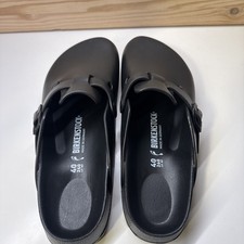 Birkenstock Boston EVA Clogs Men 7 Woman  s 9 Black Slip On Sandals Germany New 
