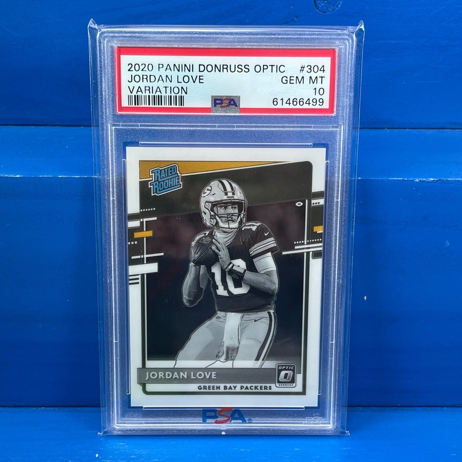 JORDAN LOVE 2020 Donurss Optic #304 Rated Rookie VARIATION GEM MINT 10 PSA RC