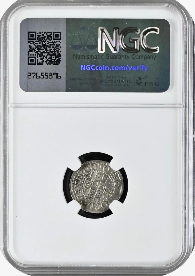 Denmark 1619 2 Skilling, Copenhagen Mint, Christian IV NGC XF45 KM68 Rare TopPop - Image 4 of 4