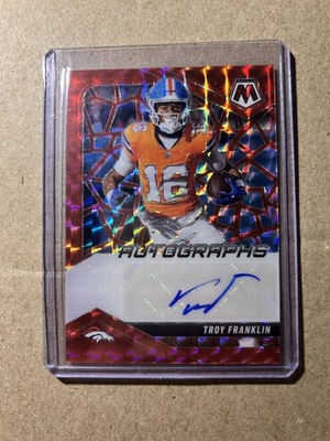 #ad #ad 2025 Mosaic Troy Franklin Auto Red Mosaic Numbered Out Of 199 $9.00