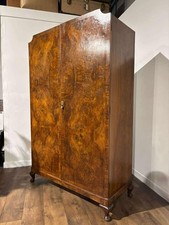 Vintage Burr Walnut Double Wardrobe
