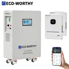 ECO-WORTHY 16kWh 48V 314AH LiFePO4 Battery+5kw/10kw/20kw Off-Grid Inverter