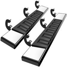 6 Inch Side Steps Running Boards; Compatible with 2019-2026 Chevy Silverado/GMC