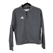 Adidas Gray Sideline 21 Woven Bomber Zip Jacket Small Athleisure Sportswear Gym