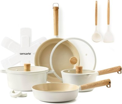 SENSARTE SET Nonstick Pots and Pans Set Pieces Non Stick