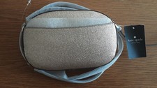 Kate Spade New York Glimmer Oval Camera Bag Glitter Gold- New