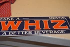 Vintage Whiz Cola Rustic Porcelain Enameled Metal Sign