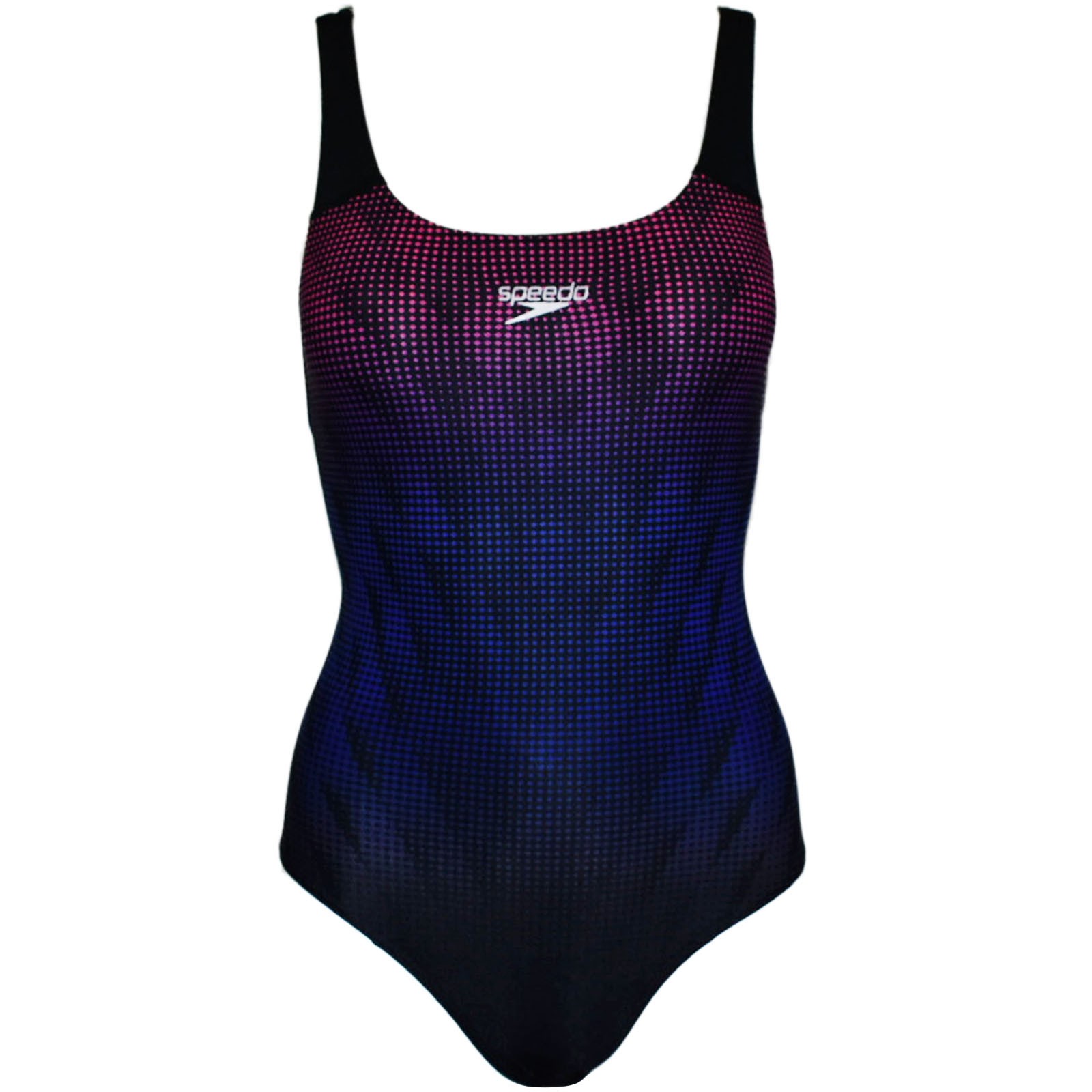 Speedo Womens Digital Placement Powerback One Piece Swimming Costume - 30