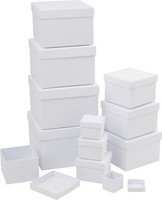 "Vbs Xxl Pappschachteln \"Quadrat\", Weiß, 12Er-Set"