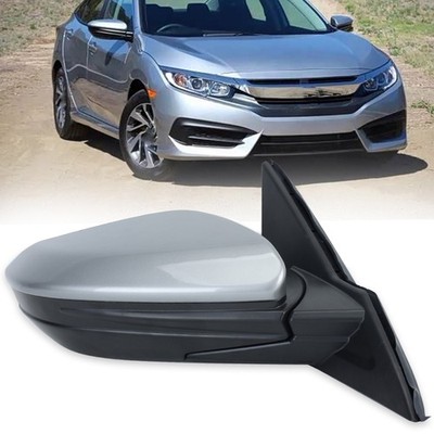 Lunar Silver Metallic Right Side Mirror Assembly For Honda Civic 2016 2017-2021