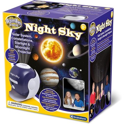 Brainstorm Toys Nachthimmel Projektor - Sonnensystem, Sternbilder und Mondlicht