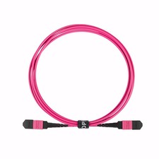 MPO Fiber Cable Male To Female 12 Fibers MultimodeOM4 Magenta Type B 1m 3.3ft