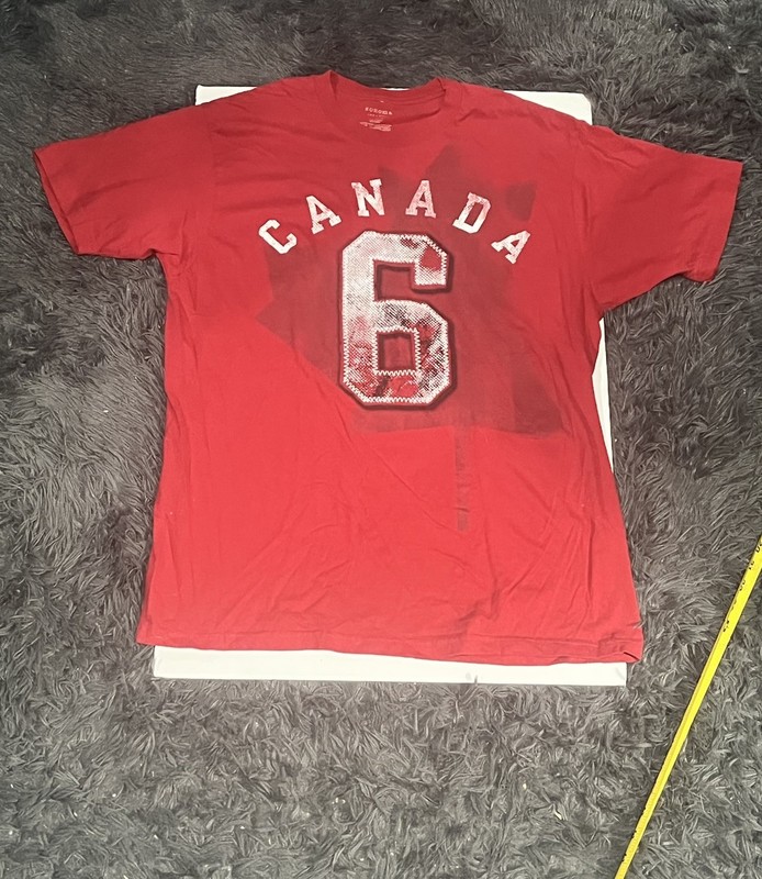 Red Canada Shirt W/ #6 On The Front