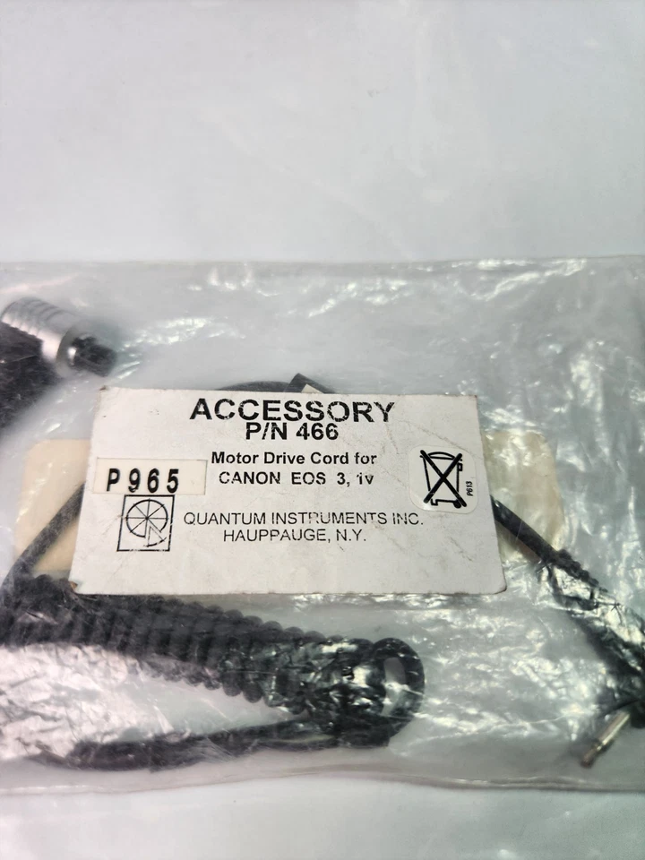 Quantum Accessory P/N 466 Motor Drive Cable / Cord For Canon EOS 3, 1v - Image 2 of 4