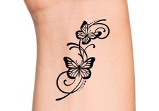 Butterfly Swirls Temporary TattooSize:The size of this Temporary Tattoo is...