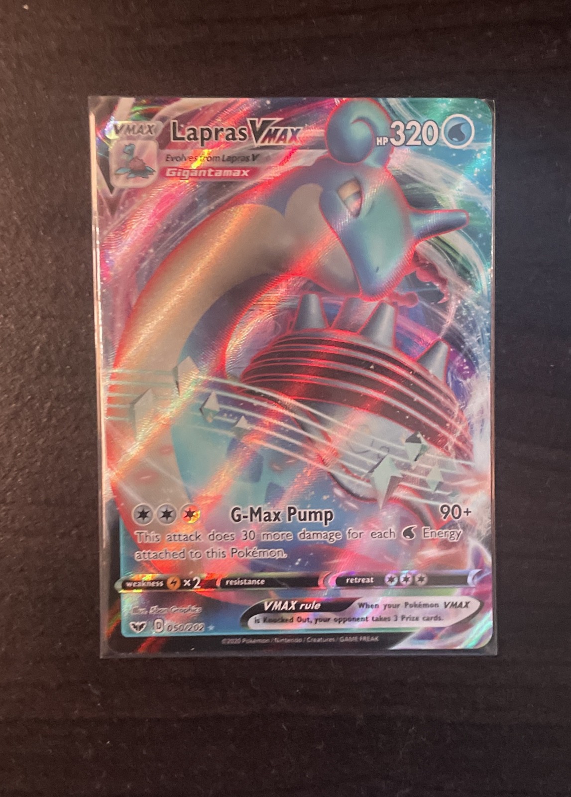 Lapras VMAX 050/202 Swsh01: Sword & Shield Holo