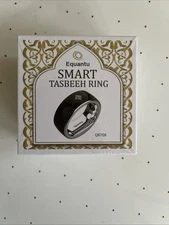 Equantu Smart Silver Tasbeeh Ring Size 12 Islamic Zikr Counter Gift