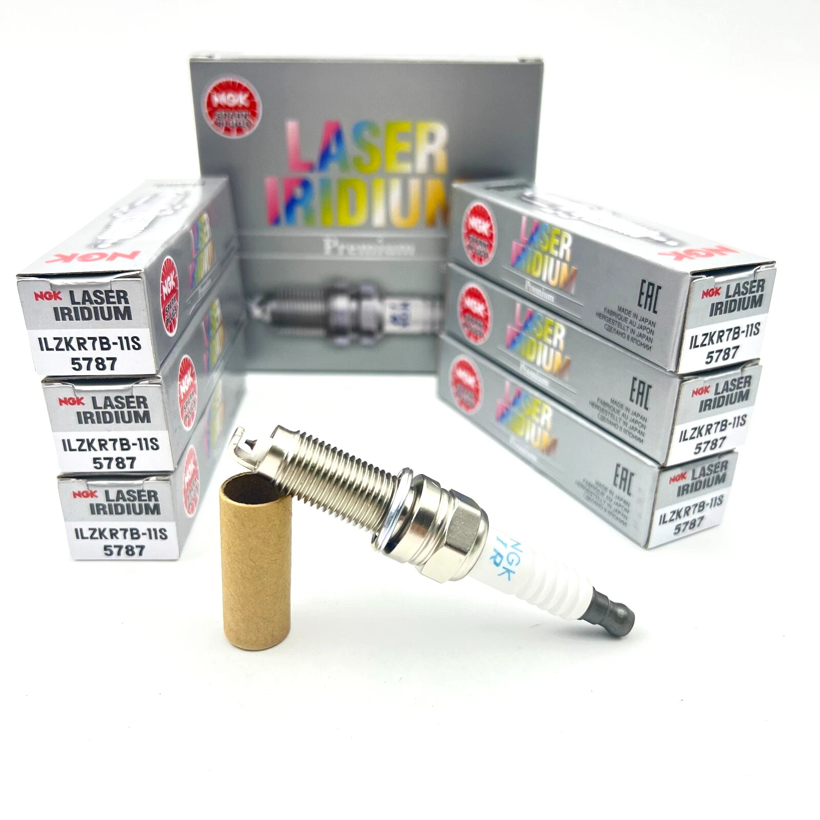 NGK LASER IRIDIUM Iridium Spark Plugs ILZKR7B11S 5787 Set of 6