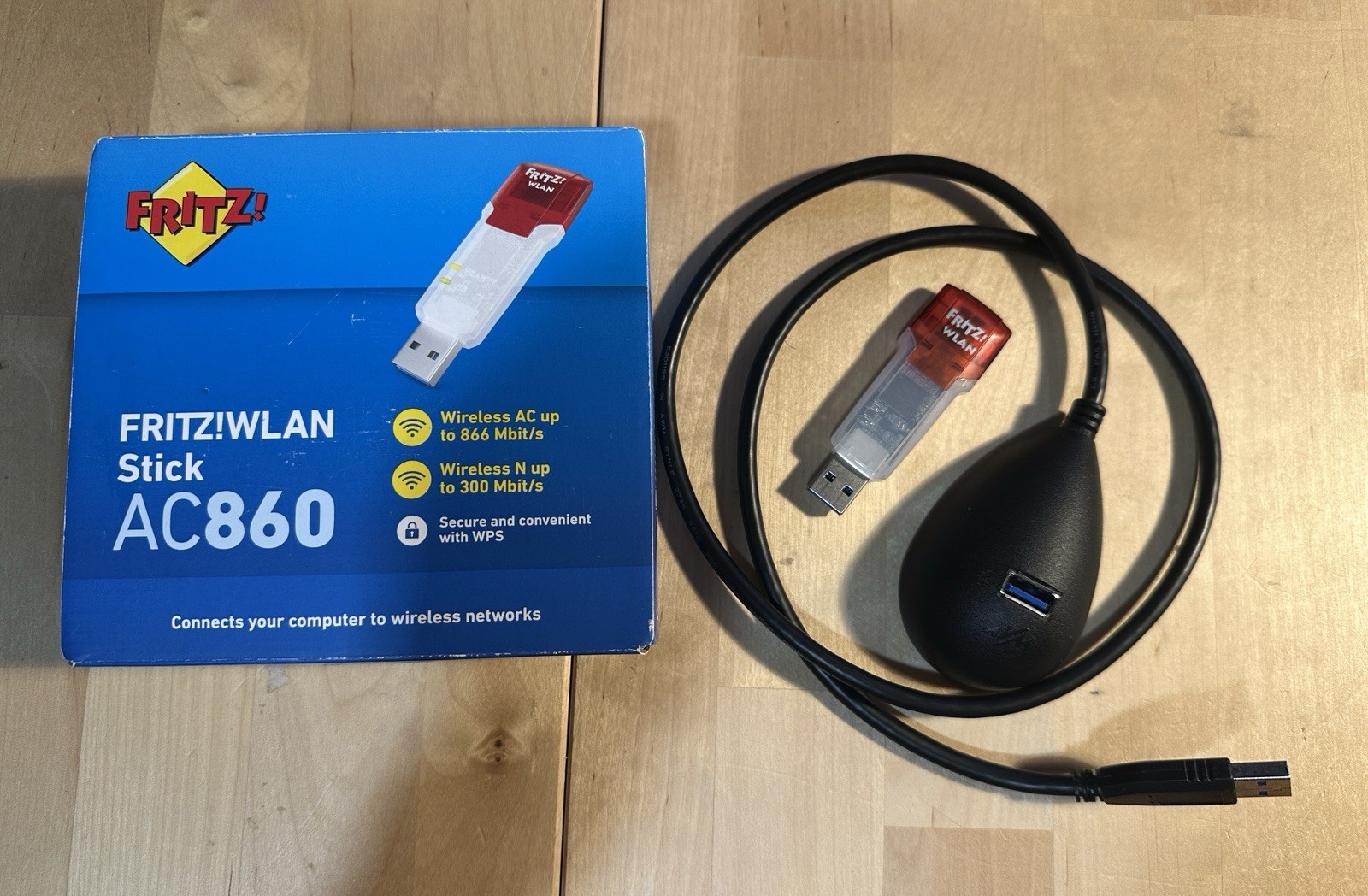 FRITZ! WLAN Stick AC860 Adattatore USB Wi‑Fi Dual Band USB 3.0 866 Mbps PC